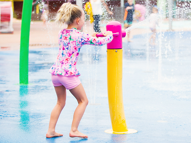 Girl in Splash Pads